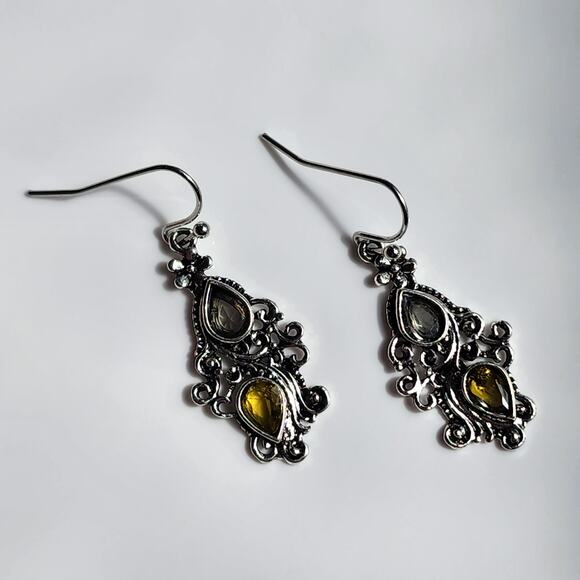 Boho Double Teardrop Earrings - Picture 2 of 6